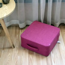 매트 트램폴린 린넨 사각 DS 패드 홈트 DW 1V 쿠션 패브릭 방음 가정용, 사각 패치워크 로즈, 1개