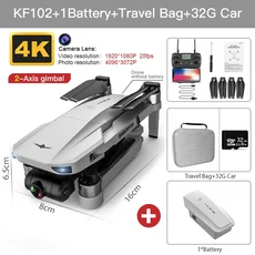 KF102/KF102 MAX EIS RC 드론 장애물 회피 브러시리스 접이식 와이파이 FPV 전문 쿼드콥터 장난감 GPS, 20 KF102 1B BAG 32G