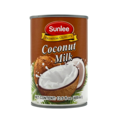Sunlee 泰國進口椰漿400ml - 濃郁椰奶，香滑順口，適用於泰式咖哩、烘焙甜品, 1個