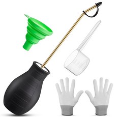 규조류 규조토 분말 집진기 긴 금속 튜브가 있는 정원 어플리케이터 디스펜서 유기 원예 농업용 가정용 분말용 전구 집진기 분무기 곤충, Black, 1, 1개