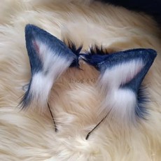 여우꼬리 구미호 머리띠 코스프레가발 악세사리 세트-L80 헤어밴드 수작업 코믹 고양이