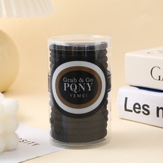 時尚彩色髮繩四季通用實用款髮繩居家出遊可擕式頭繩編織繩15根罐裝編織頭繩女紮頭髮基礎撞色不傷發高彈加粗高馬尾皮筋彈力發圈