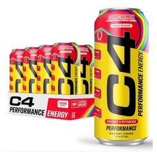 C4 에너지드링크 473ml 12개입 1팩 코스믹 레인보우 Cellucor C4 Performance Energy Drink | Cosmic, 1개