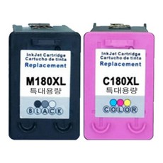 삼성 M180 C180 M180XL SL-J1660 SL-J1663 SL-J1665 비정품잉크, INK-M180XL 대용량 검정 잉크카트리지, 1개