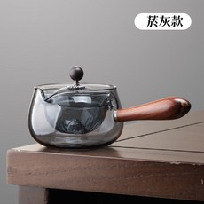 呵呵茶 360度旋轉玻璃茶壺 - 懶人泡茶神器, 360°旋轉茶壺-菸灰款, 1個