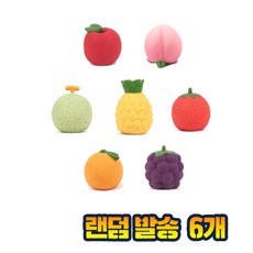 패리스독 과일 라텍스 장난감-색상임의, 6개