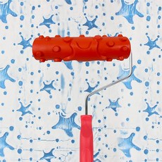니치요 7인치 텍스처 롤러 DIY 장식 예술 패턴 페인트 벽 가구 및 바닥 장식용 고무 (EG323T), Eg208t