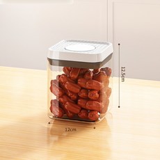 按壓式密封罐 五穀雜糧收納盒 麵粉塑料儲物罐 附蓋子, 1個