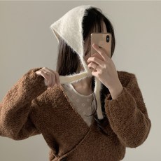 블링살롱 티아 앙고라 니트 귀마개 이어머프 이어워머 머플러 귀도리 겨울 니트보넷