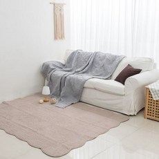 레나 순면워싱 카페트 대형 브라운 160 x 210, 160 x 210-브라운