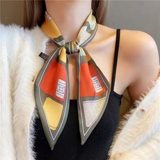 高級感長條絲巾 洋氣時尚百搭裝飾領巾 腰帶 女髮帶 法式飄帶 圍巾 小絲巾