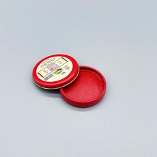 빨간색 휴대용 인주 미니 원형