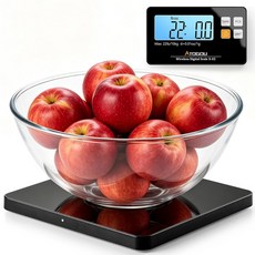 아토고우 무선 주방 저울 22파운드10kg 식품 분리형 디스플레이 및 대형 플랫폼 0.01온스1g 9개 단위 카운팅 기능 스테인리스 조리 베이킹 배송 블랙용 Silver, 1세트, X-02-10kg-B