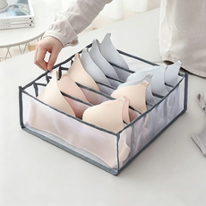 여성 속옷 정리함 메쉬통풍브라정리함 6칸 속옷수납함, 1개, 그레이