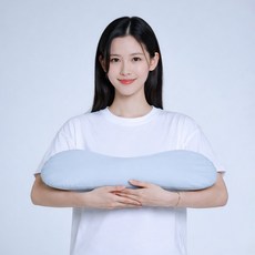리에본 메모리폼 허리 베개 수면용, 그레이, 1개