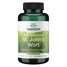 Swanson 〔스완슨〕 풀 스펙트럼 세인트 존스 워트 375 mg 120 캡슐, 1개, 1g