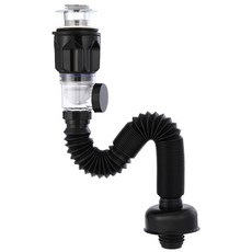 하이라인 다이브 세면대 냄새차단 자동팝업 배수트랩, 블랙