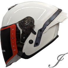 LAZER TANGO SR 亮白安全帽，內墨鏡耳機曹半罩, XL( 61~62cm)