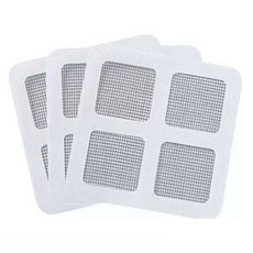 浴室排水孔毛髮過濾網 廚房防堵地漏貼, 浴室毛髮過濾攔髮網【10片】, 銀色 10*10CM