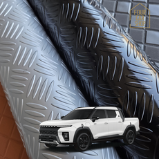 포카샵 무쏘 EV전기차 무쏘스포츠 렉스턴스포츠 적재함 매트 롱바디 숏바디 화물칸 방수 깔판 차박 실내 트렁트 바닥 매트, 메탈그립 블랙, 무쏘EV전기차 트렁크매트