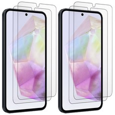 스톤스틸 1+1+1+1 갤럭시 A35 5G 고투명 액정 보호 강화유리 필름, 4개