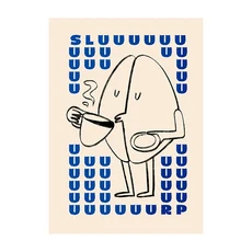 재미있는 커피 클럽 다이버 추상 캔버스 프린트 포스터 모던 미니멀리즘 아트 프린트 주방 벽 예술 홈 데코, 01 20X30cm Unframed, 18 P