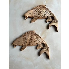 香樟木 仿古木雕 年年有魚, 如圖所示, 1個