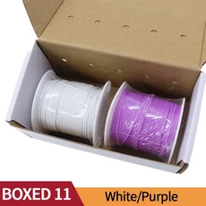 내열성 연질 실리콘 와이어 박스 키트의 2가지 색상 30/28/26/24/22/20AWG 연선 케이블 전기 주석 도금 구, 03 Boxed 11, 06 24AWG (25m x2 rolls)