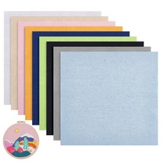리넨 면 자수 원단 크로스 스티치 캔버스 DIY 의상 가방 수예, 1개, 혼합 색상