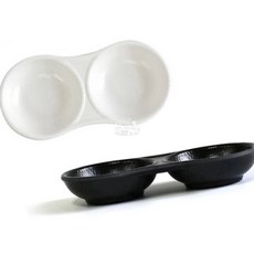 멜라민 매트 원형이절종지 종지접시 종지그릇 멜라민그릇, 매트원형2절종지G-0508 크림