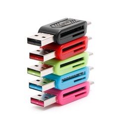 멀티 마이크로 USB SDXC SD TF 메모리 카드 리더 USB 2.0 OTG 기능 어댑터 PC 노트북 컴퓨터 스마트 폰, 검은색, 01 Black