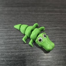 인쇄 귀여운 야생 동물 책상 장식품 악어 그림 관절 움직일 눈 미니 피규어 장식, Color: 6. 10