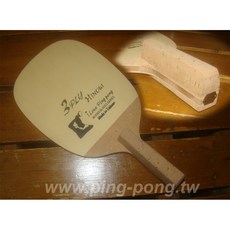 【雙兵桌球】【P.P.】APOLLO 三夾檜木手工特製拍-日式直拍, 1個, 88 +/- 1g