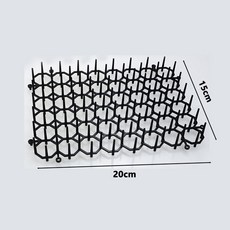 1개 고양이 울타리 매트 개 정원 고양이 방지 야외 용품 울타리 방지 매트 플라스틱 벽 스파이크 동물 퇴치, [03] 20x15cm