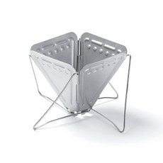 휴대용 캠핑 커피 필터 거치대 스테인레스 스틸 접이식 깔때기 브래킷 컵 드립 거치대, silver