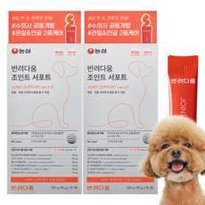 농심 반려다움 강아지 관절 영양제 반려견 슬개골 조인트 서포트, 15회분, 뼈/관절강화, 2개