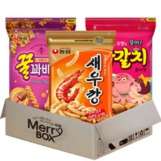 농심 대용량 지퍼 스낵세트 3종 새우깡+꿀꽈배기+자갈치 과자선물세트, 1세트, 1세트