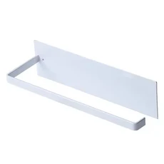 주방용 탄소강 종이타월 홀더 무타공 캐비닛 선반 가정용 롤 페이퍼 플라스틱 랩 수건 보관대, 01 white 1pc