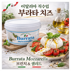 이탈리아 직수입 냉동 부라타 치즈 100g 브런치 샐러드용 세트, 3개