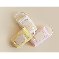 Chuwa Baby 韓國製 嬰兒濕紙巾袋 手提收納包, 檸檬黃