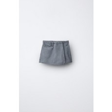 자라 데님 버뮤다 스커트 - 그레이122693