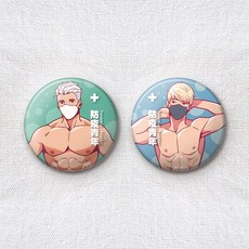 桃色壞男孩 防疫青年胸章, 1個, 大桃, 桃色, 大桃