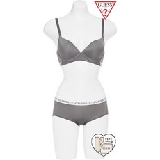 게스언더웨어 속옷 노와이어 화이트밴드 진그레이 브라팬티세트GEWBR162DGYGEWBP162DGY TTZ434 QKM582