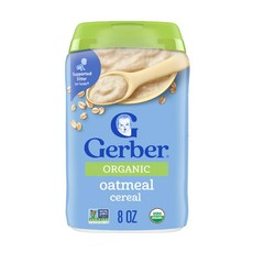 Gerber 거버 아기 이유식 오트밀 바나나, 오트밀 바나나 맛, 227g, 1개