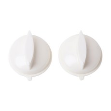 유니버설과 호환되는 2Pcs 전자레인지 회전식 노브 타이머 플라스틱 컨트롤 스위치, 하얀색