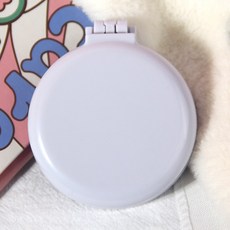 접는 거울과 휴대용 라운드 작은 크기의 머리 빗 여행 마사지 접는 빗 거울 스타일링 도구와 소녀 헤어 브러시, 하얀색, 1개