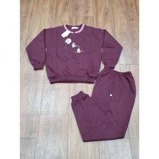 LHLH 居家休閒服套裝, 酒紅/XL, 1個