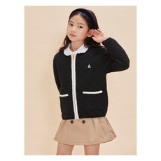 빈폴 키즈 여아 저지 퀼팅 점퍼 블랙 잠바 경량 아이 아우터