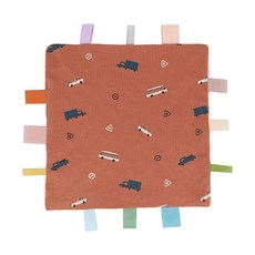 해외 AmazingM 아기 태그 애착 담요 태그가 있는 감각 3-12개월 남아 및 여아용 도트 뒷면 태기 무지개 미국매장정품+ 1710953, 자동차.