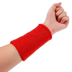 쿠쿠스토어 스포츠 손목 밴드 테니스 스웨트 농구 패들 랩 커프 15x8cm 수건 1 개, 03 빨간색